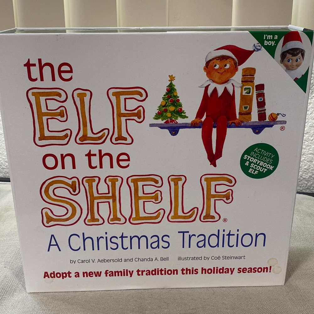 Elf on the shelf with book!